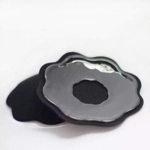 Black Reusable Fabric Silicone Nipple Covers - Picture 5 of 5